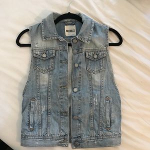 Denim Vest- Brandy Melville